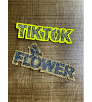 12X5 CM 2 Lİ ÜTÜ İLE YAPIŞAN TİKTOK VE FLOVER YAZI ARMA APLİKE