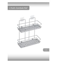 2 Katlı Mutfak Banyo Rafı Baharatlık Şampuanlık Köşelik Krom
