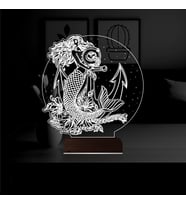Luvivia Deniz Kızı Mermaid Çapa 3D Lamba - Masa Gece Lambası
