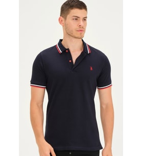 T8594 DEWBERRY ERKEK T-SHIRT-LACİVERT