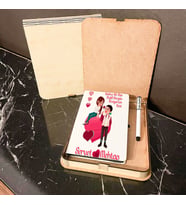 Sevgililer Günü Hediyesi Ahşap Kutulu Defter Kalem Set 025