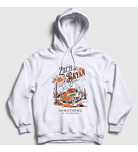 Presmono Unisex Beyaz Something In The Orange Zach Bryan Kapüşonlu Sweatshirt 472323tt