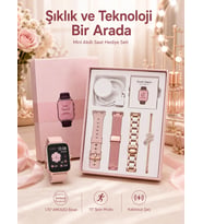 Kadınlar İçin Dokunmatik Ekran Akıllı Saat ve Kablosuz Bluetooth Kulaklık ANC Özelliği