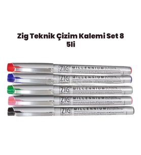 Zig Teknik Çizim Kalem Set 8 5li 0,1mm
