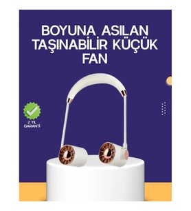 Mey İthalat® Katlanabilir Asılabilir Mini Fan USB Şarjlı 3 Kademeli Sessiz