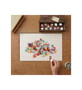 Renkli Zarlar Tasarımı 240 parça Ahşap Puzzle Ahşap Kutuda MP00288