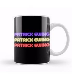 Patrick Ewing   Basketball gifts Vintage Retro Rainbow Quotes For BOYS AND Dad Kupa Bardak Porselen