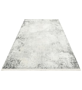 Makine Kaymaz Yıkanabilir Beyaz Eskitme Triko Salon Mutfak Halısı Koridor Halısı Yolluk 5 cream grey
