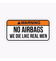 Airbag Yok Komik 2 Sticker oto Etiket Araba Yapıştırma 15CM