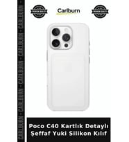 Poco C40 Kartlık Detaylı Şeffaf Yuki Silikon Kılıf Cep Kılıfları Telefon Kılıfı Cihaz Kabı