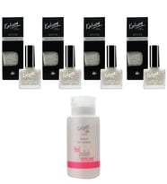 Kalyon Beyazlatıcı Cila 4 Adet+Pompalı Aseton 200Ml (Krem)