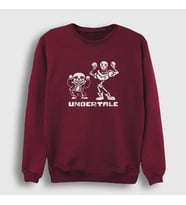 Presmono Unisex Bordo Sans Papyrus Undertale Sweatshirt 32389tt (Bordo)