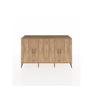 Kronos Konsol 6 Raflı 4 Kapaklı 176x59x99 Çam-Çam/Antrasit