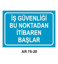 İŞ GÜVENLİĞİ UYARI LEVHASI 1 ADET PVC 21 X 29CM