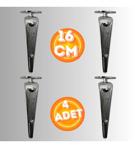 16 CM METAL KLAS KOLTUK AYAĞI MOBİLYA AYAĞI ÜNİTE AYAĞI KONSOL AYAĞI PUF BERJER AYAĞI (4 ADET)
