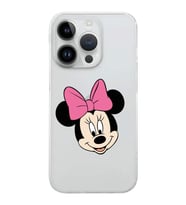 Apple iPhone 14 Pro Max Uyumlu Kamera Korumalı Tıpalı Kapak Minnie Mouse Tasarımlı ŞeffafKılıf