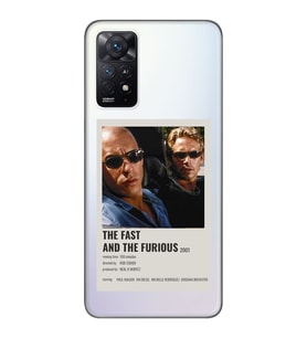 Redmi Note 11 Pro Uyumlu Hızlı ve Öfkeli Minimalist Poster Desenli Şeffaf Telefon Kılıfı