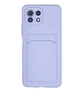 Newface Xiaomi Mi 11 Kılıf Kelvin Kartvizitli Silikon - Lila