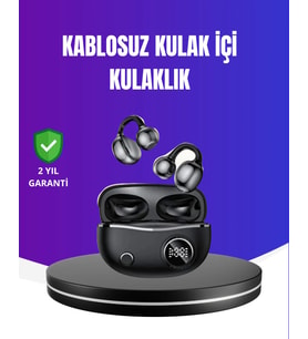 Ergonomik Klipsli Kablosuz Kulaklık – 30 Saat Pil ve Dokunmatik Kontrol Özelliği