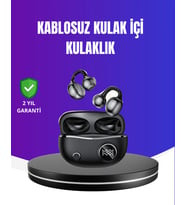 Ergonomik Klipsli Kablosuz Kulaklık – 30 Saat Pil ve Dokunmatik Kontrol Özelliği