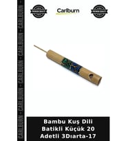 Özel Üretim Bambu Kuş Dili Batikli Küçük 20 Adetli 3Dıarta-17