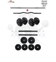 23 Kg Z-Barlı MEGASET Halter Seti Ve Dambıl Seti Ağırlık Fitness Seti