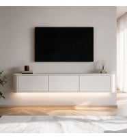 İnarch Dizayn Yoyo LED Işıklı Duvara Monte TV Sehpası - 3 Kapaklı Modern Tv Konsolu;