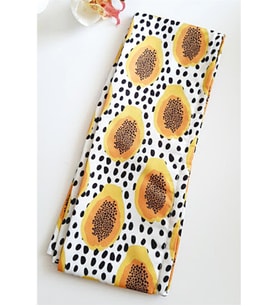 PAPAYA DESENLİ AFRİKA TELLİ BANDANA