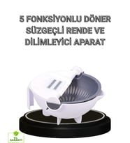 Çok Fonksiyonlu Döner Rende Süzgeç Hazneli Ergonomik Sebze Doğrayıcı