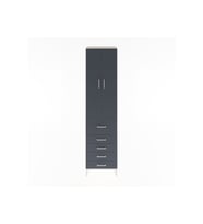 Hyperion Dolap 4 Raflı 5 Çekmeceli 2 Kapaklı 60x44x243 Aytaşı-Antrasit
