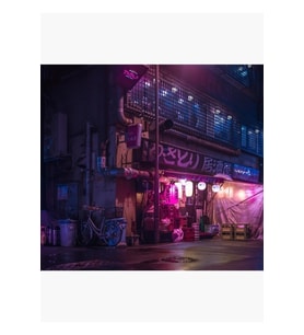 Tokyo Retro Future Vibes Retrowave Synthwave Vibe Tablo Ahşap Poster Dekoratif