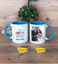 Drama Öğretmeni Kupa Bardak Mavi Fotoğraflı Öğretmenler Günü Hediyesi