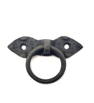 Antika Tarz Dekoratif Pirinç YaprakMobilya Kulbu, Kapı Kilit Halkası - 80 mm, Ok