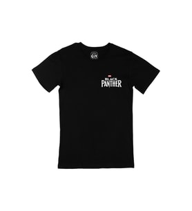 Black Panther Cep Logo Tasarımlı Siyah Tişört
