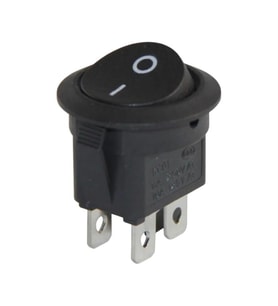 Ayt IC-133-4 Yuvarlak Işıksız 4 Pin On Off Anahtar Aç Kapa Buton Düğme 17x28 mm