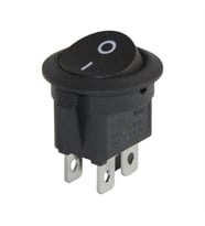 Ayt IC-133-4 Yuvarlak Işıksız 4 Pin On Off Anahtar Aç Kapa Buton Düğme 17x28 mm