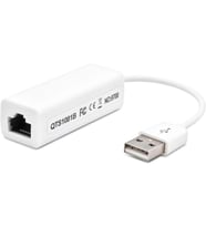 Ethernet Adaptörü 10/100 Mbps - RJ45 Kablolu İnternet Dönüştürücü, Bilgisayar ve Laptop Uyumlu Lan Ağ Kartı, Beyaz