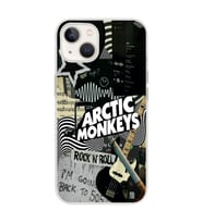 Iphone 14 Plus Uyumlu Arctic Monkeys Kolaj Desenli Şeffaf Telefon Kılıfı