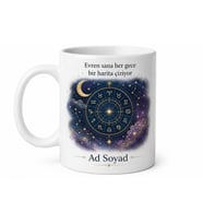 Astroloji Sever Yıldız Haritası Gökyüzü Burçlar Kupa Bardak Hediye