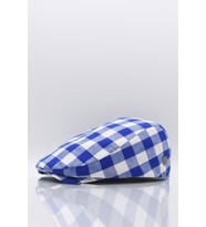 Erkek K.Mavi Ekoseli Kasket Yazlık Flat Cap Şapka