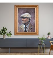 Altın Varaklı Çerçeveli Paspartulu Atatürk Tablo z4580 (Gold)