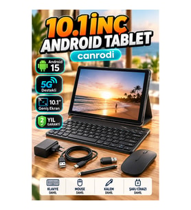 Android 15 10.1 İnç Tablet Klavyeli Mouse’lu 5G Destekli Profesyonel Set
