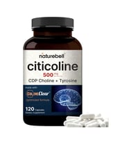 NatureBell Citicoline CDP Choline, Citicoline 500mg Plus Tyrosine 50mg Per Serving, Optimized Dosage, 120 Capsules, 2 in 1 Formul.Abd Menşei.54.