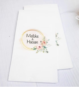 Kişiye Özel İsim Baskılı Söz Düğün Nişan Peçetesi 20 Adet