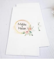 Kişiye Özel İsim Baskılı Söz Düğün Nişan Peçetesi 20 Adet