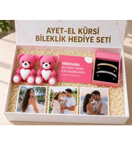 2'li Ayet-el Kürsi Bileklik Kişiye Özel Fotoğraf Baskı Hediyeli Anahtarlıklı Ayıcıklar Hediyeli Sevgiliye Hediye - Doğum Günü Hediyesi - Arkadaşa Hediye - Anneye Hediye - Ablaya Hediye