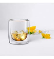 Sorrento Çift Camlı 2'li Viski Bardağı, 266 ml, Cam, Şeffaf Cam