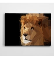 Aslan Low Poly Kanvas Tablo