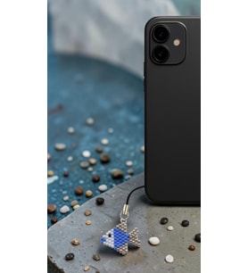 Miyuki Boncuk El Yapımı Mavi Balık Telefon Çarmı - Charm
