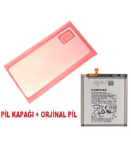 Tkgz Samsung Galaxy A71 A715 Arka Pil Batarya Kapağı + PİL PEMBE